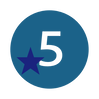 five stars dark blue