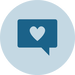 heart chat bubble icon
