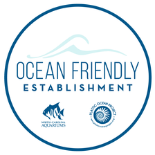 The Ocean Friendly Establishment logo with their sponsors